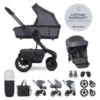 EASYWALKER Kočík kombinovaný Harvey⁵ Premium AIR XXL SET Mineral Grey