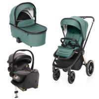 Zopa Move Cross 3 + Vanička XL 3 + Adaptéry + autosedačka Zopa XM Plus i-Size + Báza Isofix Antique Green