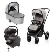 Zopa Move Cross 3 + Vanička XL 3 + Adaptéry + autosedačka Zopa XM Plus i-Size + Báza Isofix Metal Grey